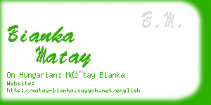 bianka matay business card